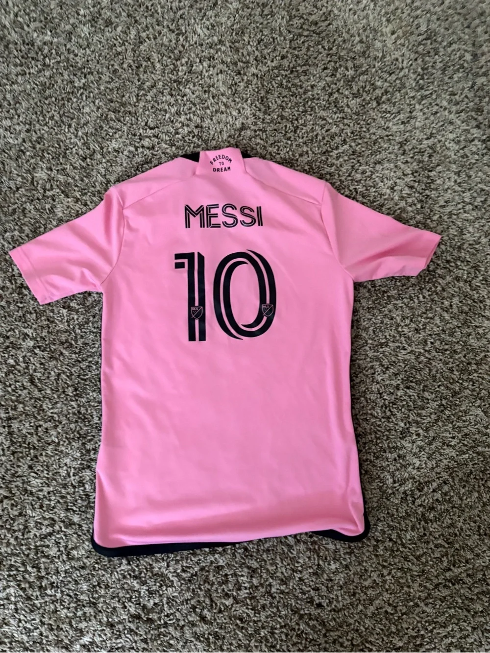 adidas Kids Pink Swim Rashguard with Black Accents